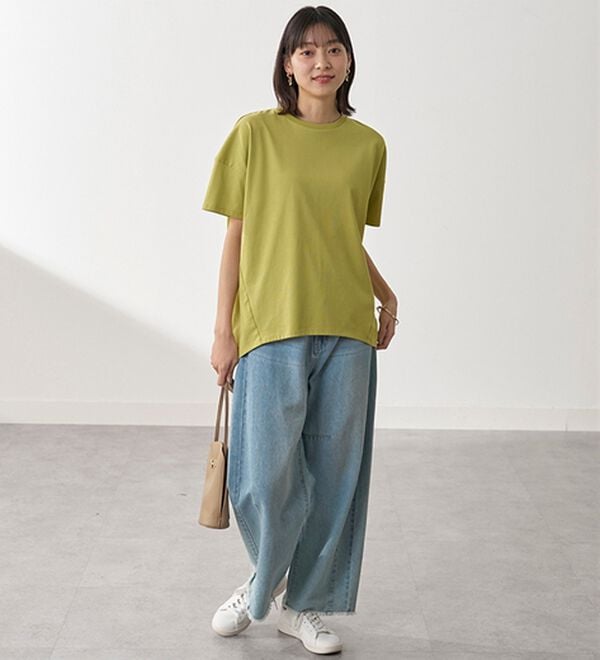 BELLUNA（ベルーナ）の「シュッと体型カバー！コクーンTシャツ（カットソー）」｜詳細画像