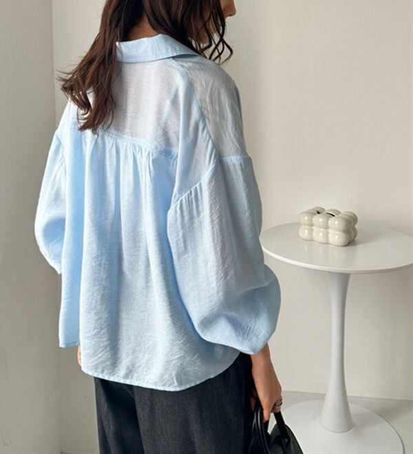 GeeRA（ジーラ）の「着回し自在シアーショートシャツ（シャツ）」｜詳細画像