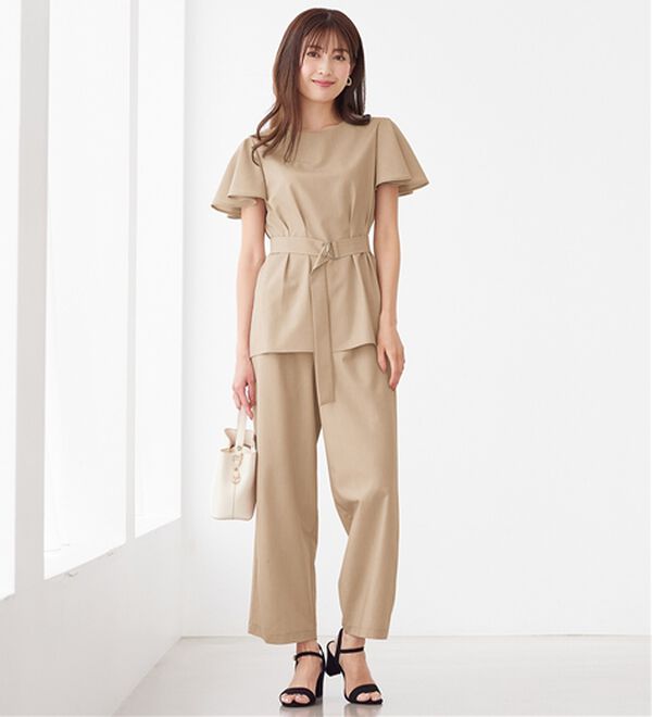 alotta（アロッタ）の「選べる！きれいめ麻調セットアップ（セットアップ）」｜詳細画像