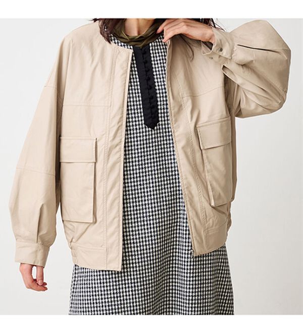 RANAN（ラナン）の「フェイクレザーブルゾン（ブルゾン）」｜詳細画像