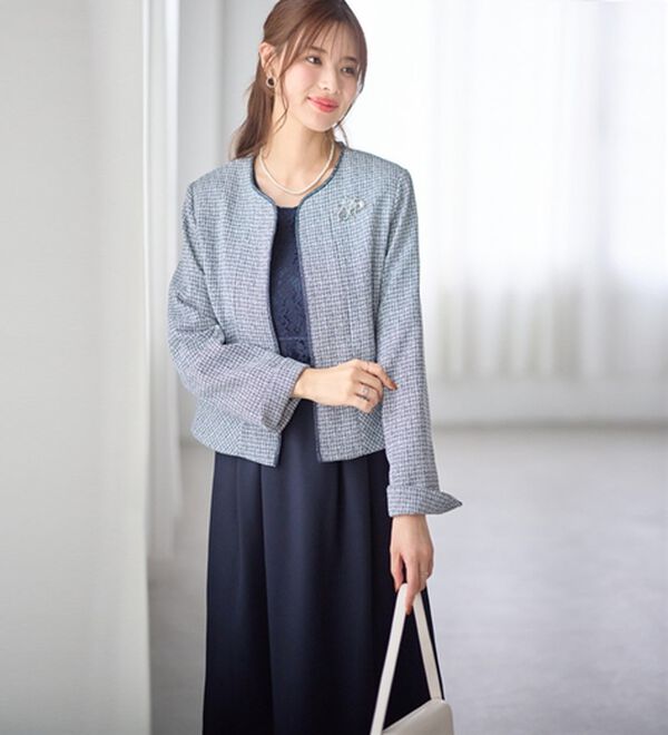 GeeRA（ジーラ）の「【入卒式/セレモニー】ツイード着回し５点セットスーツ　２ジャケット＆パンツ＆ワンピ（その他スーツ）」｜詳細画像