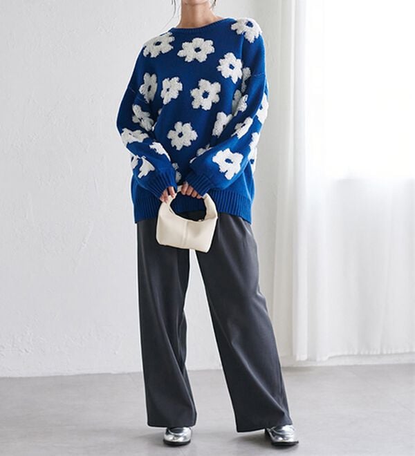 RANAN（ラナン）の「花柄ジャカードニットプルオーバー（ニット・セーター）」｜詳細画像