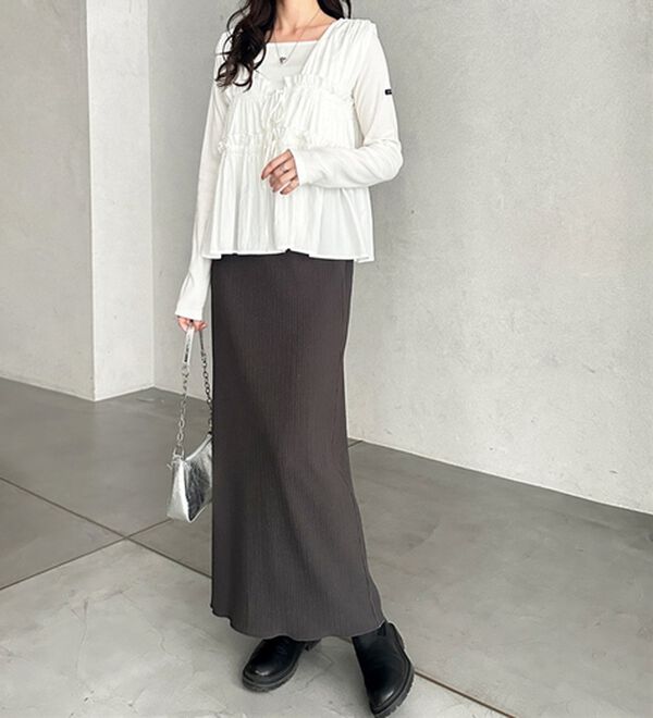 GeeRA（ジーラ）の「セルフカット美脚魅せタイトスカート（ロングスカート）」｜詳細画像