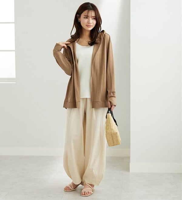 BELLUNA（ベルーナ）の「【接触冷感】絶対に焼けたくない！後プリーツＵＶパーカー（パーカー）」｜詳細画像