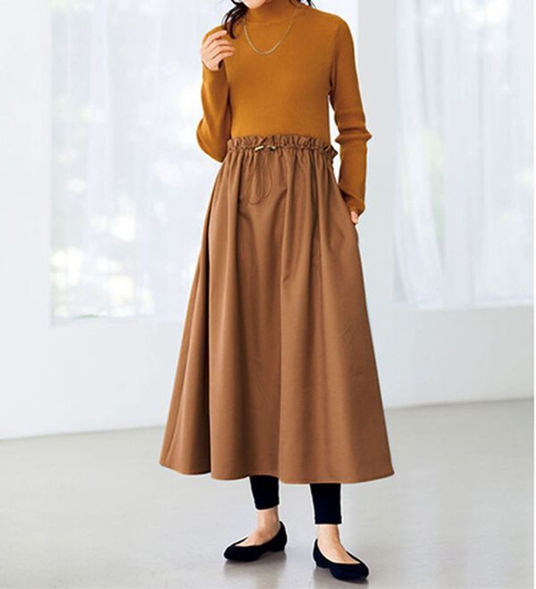 BELLUNA（ベルーナ）の「ニットプルオーバードッキングワンピース（ドッキングワンピース）」｜詳細画像