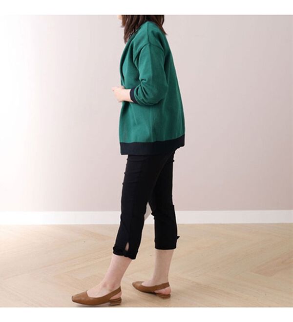 BELLUNA（ベルーナ）の「美脚ストレッチ裾リボンクロップドパンツ（クロップドパンツ）」｜詳細画像