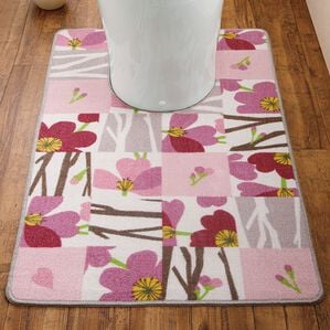 「トイレマット市松花柄（トイレマット）」｜詳細画像