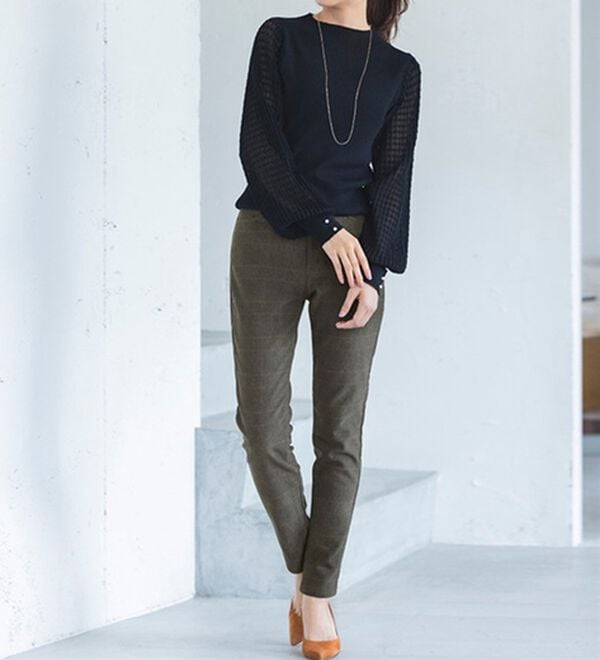 RANAN（ラナン）の「＋１０度素材！蓄熱保温裏起毛ストレッチスリムパンツ（フルレングスパンツ）」｜詳細画像