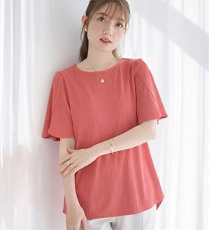 alotta（アロッタ）の「【4つの機能付】ひんやりチューリップ袖ブラウスTシャツ（カットソー）」｜詳細画像