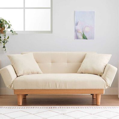 iellio（イエリオ）の「肘リクライニング木飾り付ソファＲｏｓｉｅ＜１．５人掛＞（ソファ）」