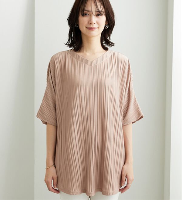 BELLUNA（ベルーナ）の「ゆったり快適プリーツチュニック（チュニック）」｜詳細画像