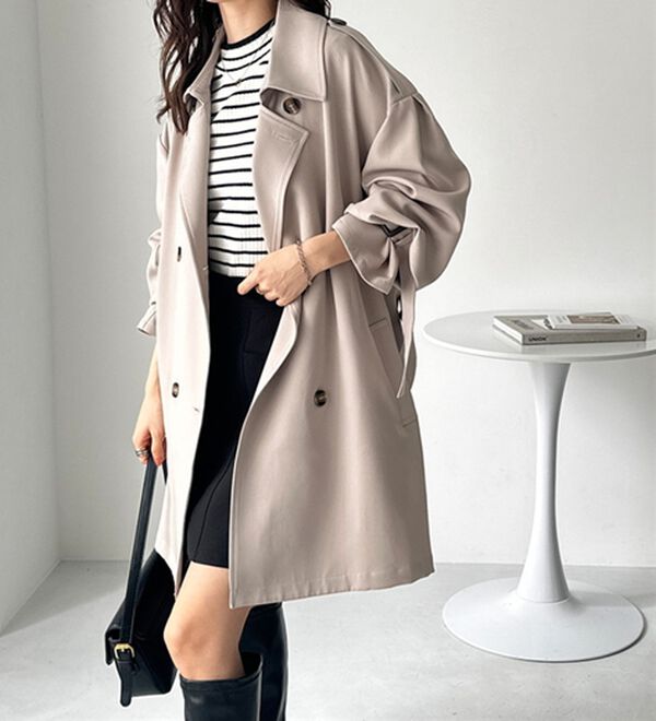 GeeRA（ジーラ）の「ミディ丈Ａライントレンチコート（ハーフコート）」｜詳細画像