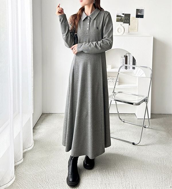 GeeRA（ジーラ）の「【U.S. POLO ASSN.】ポロ衿カットソーワンピース（その他ワンピース）」｜詳細画像