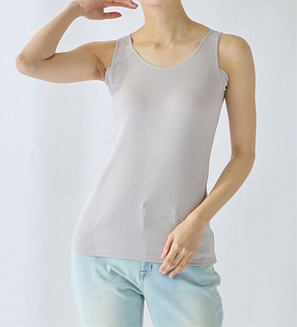 LAVIENNE（ラヴィエンヌ）の「【汗かきさん必見！】涼感サラッと快適汗取りタンクトップインナー＜さらりラボ＞（肌着・インナーウェア）」｜詳細画像