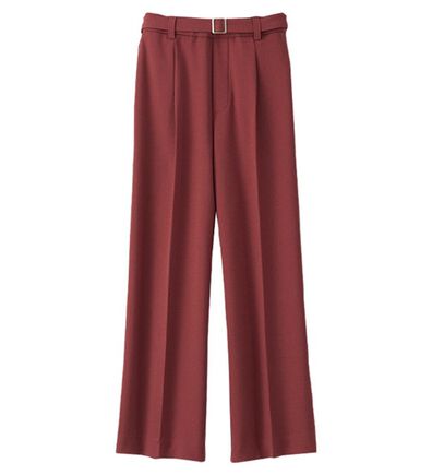 BELLUNA（ベルーナ）の「ストレッチ素材ベルト付ワイドパンツ（ワイドパンツ・ガウチョ）」