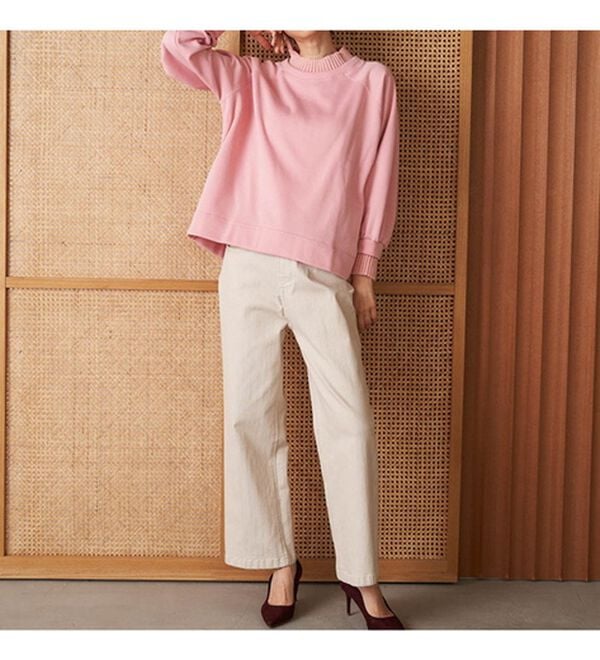 RANAN（ラナン）の「裏起毛！毛玉になりにくい！ニット切替プルオーバー（カットソー）」｜詳細画像