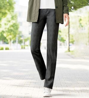 BELLUNA（ベルーナ）の「ウエストらくらく！ふっくら裏起毛ストレッチパンツ（フルレングスパンツ）」｜詳細画像