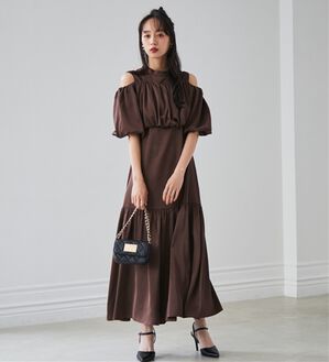 RANAN（ラナン）の「バルーンキャミセットドレス（その他ワンピース）」｜ブラウン