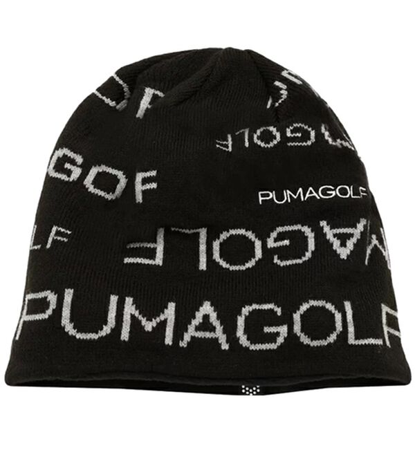 「ゴルフ　ＡＯＰリバーシブルニット　ビーニー（メンズ帽子）」｜プーマブラック
