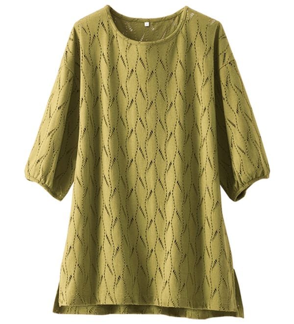BELLUNA（ベルーナ）の「ストレッチレース素材ふんわり袖チュニック（チュニック）」｜詳細画像