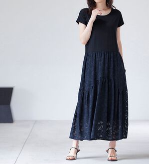 RANAN（ラナン）の「ひんやり！ジャカードドッキングワンピース（ドッキングワンピース）」｜詳細画像