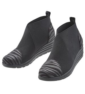 ルフラン（ルフラン）の「快適ストレッチ４Ｅアンクルシューズ（スニーカー）」｜ブラック