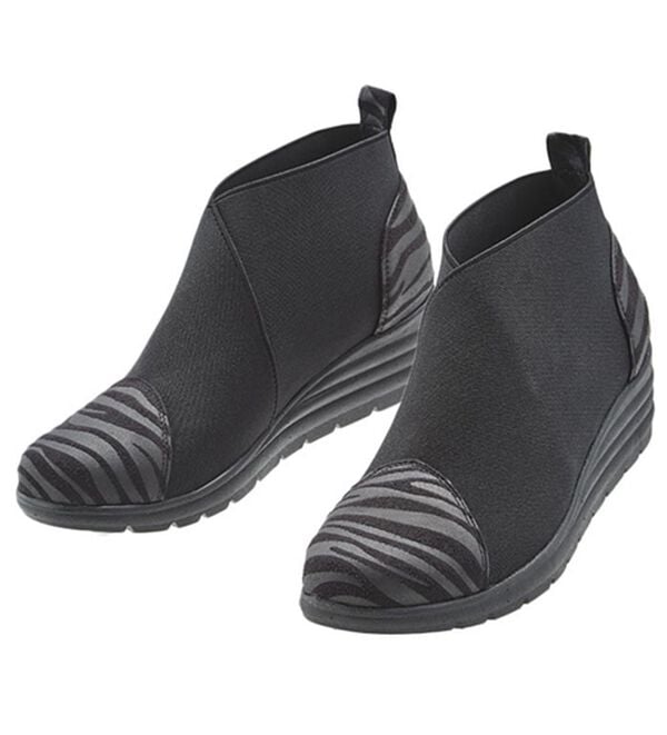 ルフラン（ルフラン）の「快適ストレッチ４Ｅアンクルシューズ（スニーカー）」｜ブラック