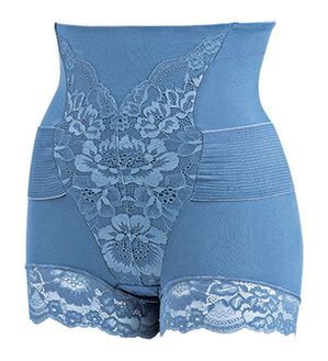 LAVIENNE（ラヴィエンヌ）の「綿９５％２重サポート骨盤シェイプショーツガードル（ショーツ）」｜ブルー