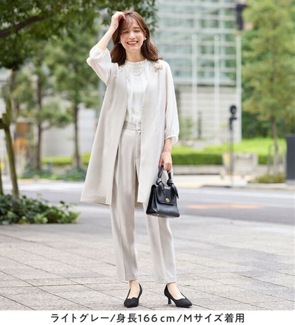 Viola e Viola（ヴィオラ エ ヴィオラ）の「美ラインを叶える！ロングベストセットアップ（パンツスーツ）」｜詳細画像