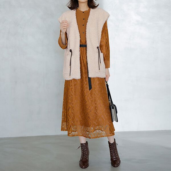 RANAN（ラナン）の「ウールライクボアベスト（ベスト）」｜詳細画像