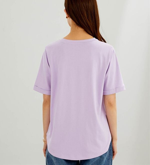 BELLUNA（ベルーナ）の「綿１００％着映えネコ柄プリントＴシャツ（Tシャツ）」｜詳細画像