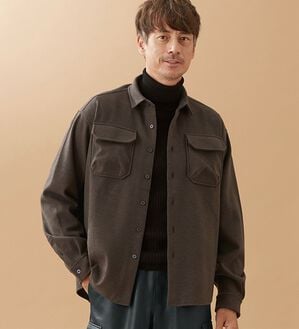 「メルトンジャージシャツジャケット（メンズシャツ）」｜詳細画像