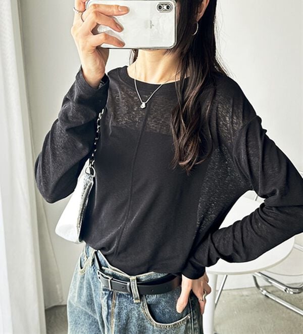 GeeRA（ジーラ）の「着回し自在！スラブシアートップス（カットソー）」｜詳細画像