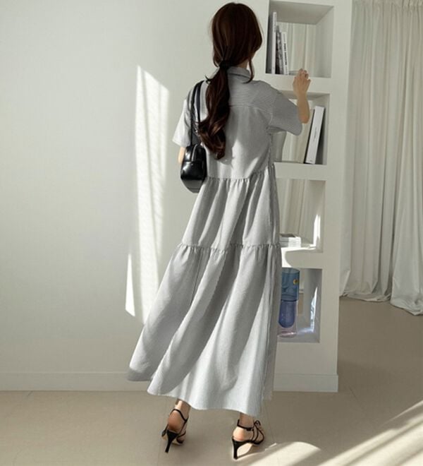 GeeRA（ジーラ）の「サッカーティアードハーフジップワンピース（その他ワンピース）」｜詳細画像