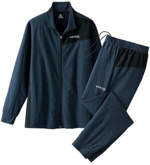 「＜ケイパ＞シアサッカージャージスーツ（メンズスポーツウェア（トップス））」｜ネイビー