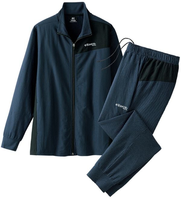 「＜ケイパ＞シアサッカージャージスーツ（メンズスポーツウェア（トップス））」｜ネイビー