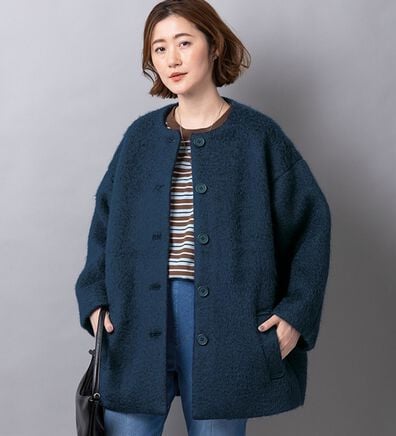 ルフラン（ルフラン）の「こなれシャギーコート（ハーフコート）」