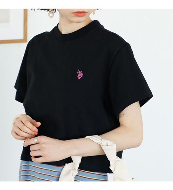 GeeRA（ジーラ）の「【Ｕ．Ｓ．　ＰＯＬＯ　ＡＳＳＮ．】ショート丈Ｔシャツ（Tシャツ）」｜詳細画像