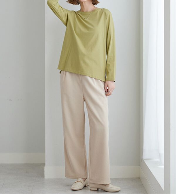 BELLUNA（ベルーナ）の「綿１００％大人顔サマ見えプルオーバー（カットソー）」｜詳細画像