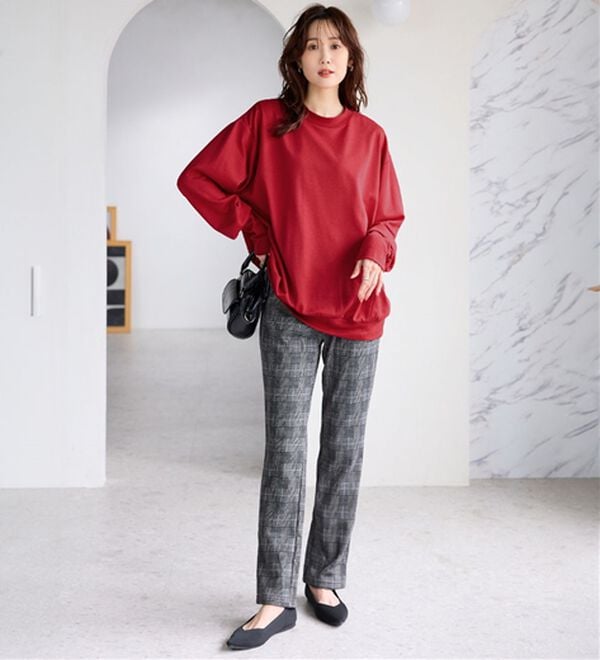 BELLUNA（ベルーナ）の「まるではく毛布！静電防止付裏ファーイージーパンツ（フルレングスパンツ）」｜詳細画像