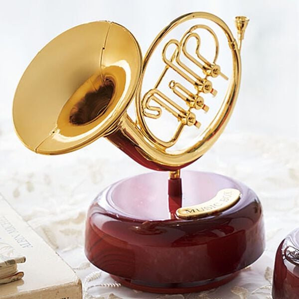 「アンティーク調楽器オルゴール（インテリア雑貨）」｜ホルン