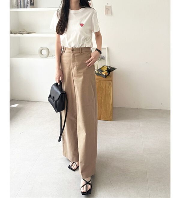 GeeRA（ジーラ）の「綿１００％アソート１ポイント刺しゅうＴシャツ（カットソー）」｜詳細画像