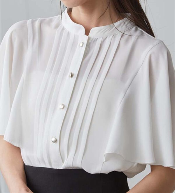 RANAN（ラナン）の「【新色追加】ひんやり！ピンタックフレアー袖ブラウス（ブラウス）」｜詳細画像