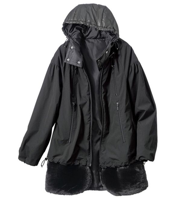 VINNO（ヴィノ）の「３ＷＡＹ・ファー付ベスト＆ブルゾン（ブルゾン）」｜詳細画像