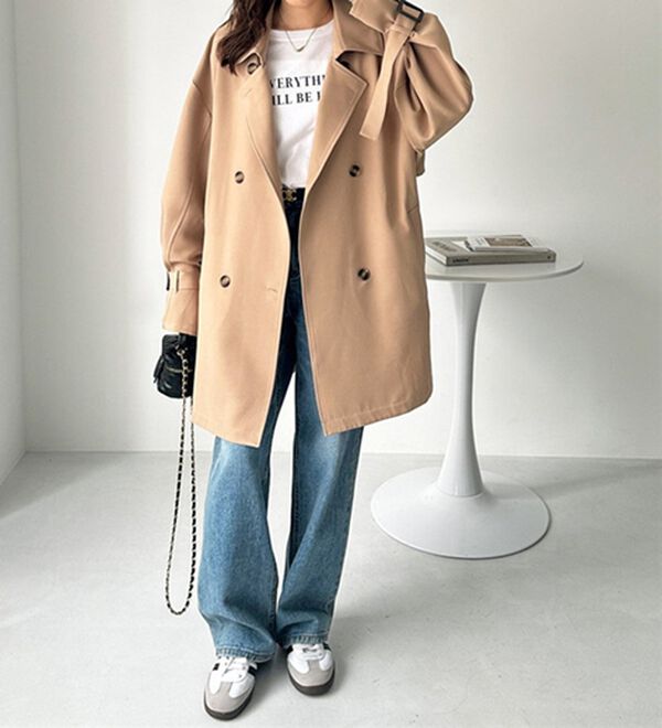 GeeRA（ジーラ）の「ミディ丈Ａライントレンチコート（ハーフコート）」｜詳細画像