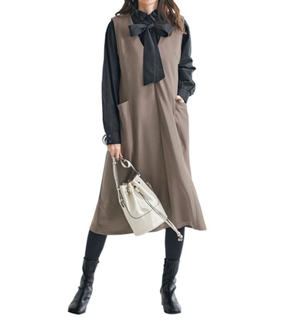 BELLUNA（ベルーナ）の「顔が華やぐギャザーリボンデザインブラウス（ブラウス）」｜詳細画像