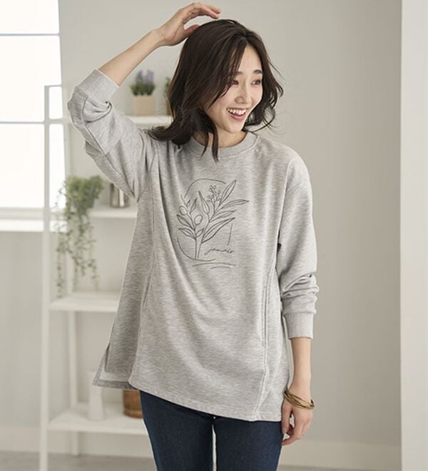 BELLUNA（ベルーナ）の「綿混素材ロゴトレーナー（トレーナー・スウェット）」｜詳細画像