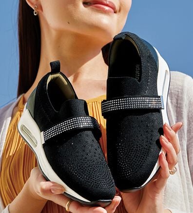 ルフラン（ルフラン）の「ビジュー付４Ｅベルトニットスニーカー（スニーカー）」