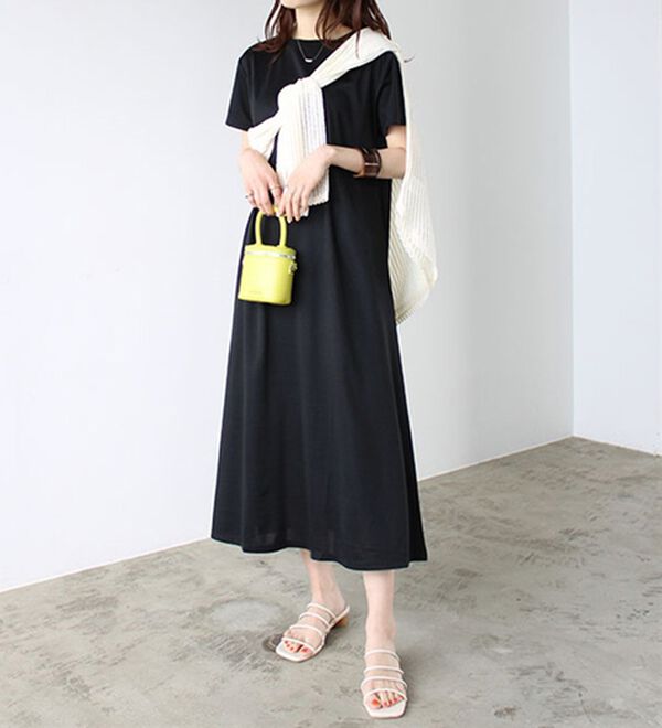 GeeRA（ジーラ）の「【接触冷感】フレアーシルエットロングワンピース（ロングワンピース）」｜詳細画像