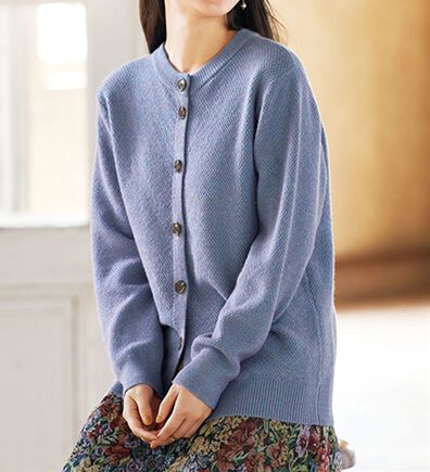 BELLUNA（ベルーナ）の「メランジニットレギュラーカーディガン（ニットカーディガン）」